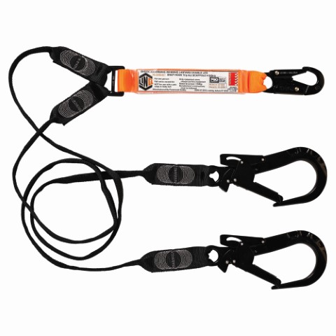 LINQ WEBBING LANYARD DBL LEG 1 X SNAP HOOK 2 X T.A SCAFF HOOK